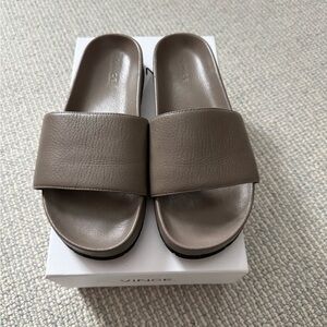Vince Gavin Woodsmoke Slide Sandals